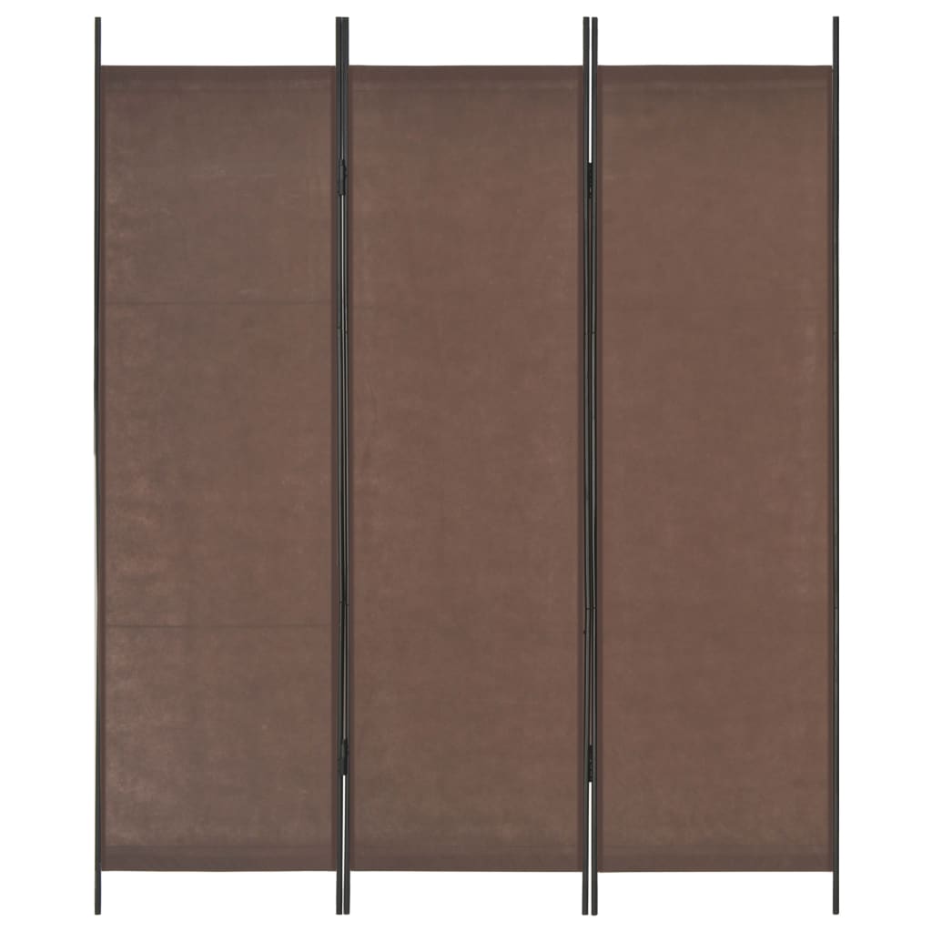 3-Panel Room Divider Brown 150x180 cm