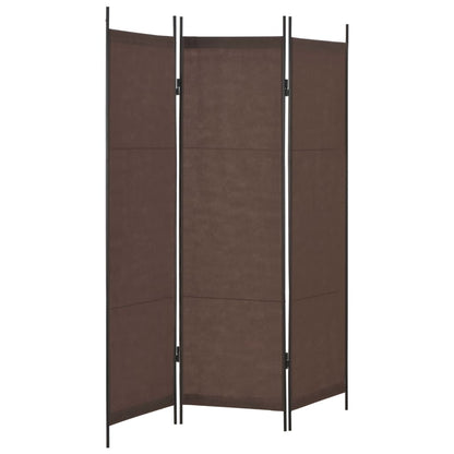 3-Panel Room Divider Brown 150x180 cm