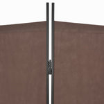 3-Panel Room Divider Brown