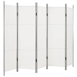 5-Panel Room Divider White 250x180 cm
