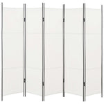 5-Panel Room Divider -White
