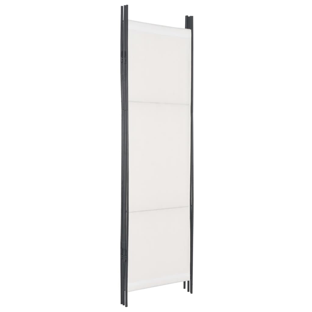 5-Panel Room Divider White 250x180 cm