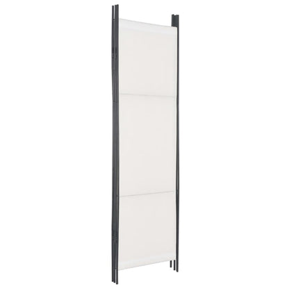 5-Panel Room Divider White 250x180 cm