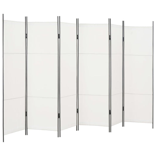 6-Panel Room Divider White 300x180 cm