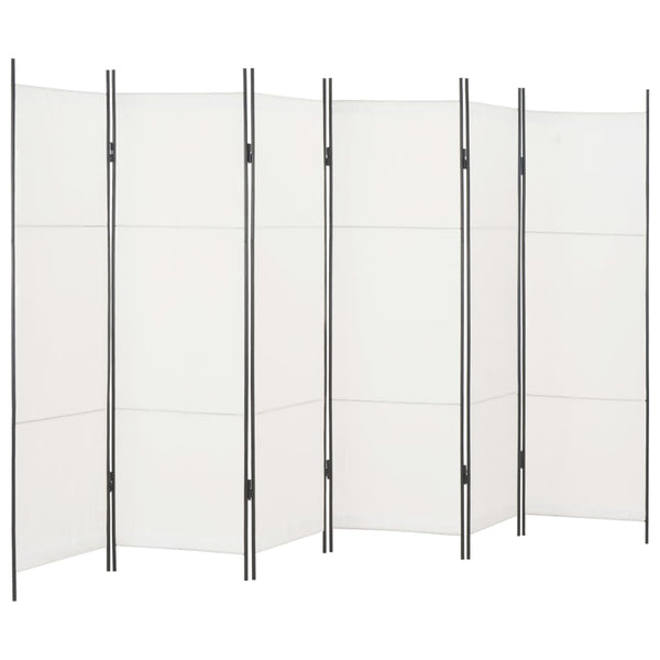  6-Panel Room Divider -White