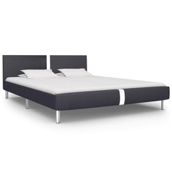 Bed Frame Black Faux Leather King
