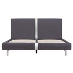 Bed Frame Grey faux Leather Double