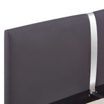 Bed Frame Grey faux Leather Double