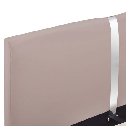 Bed Frame Cappuccino Faux Leather Queen