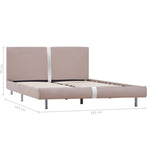 Bed Frame Cappuccino faux Leather Queen