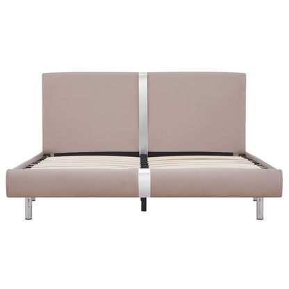 Bed Frame Cappuccino Faux Leather King