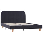 Bed Frame Dark Grey Fabric Double