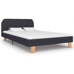 Bed Frame Dark Grey Fabric King