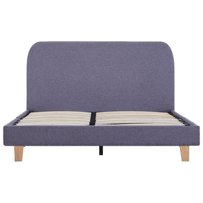 Bed Frame Light Grey Fabric Double