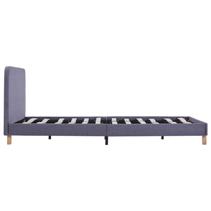 Bed Frame Light Grey Fabric Double