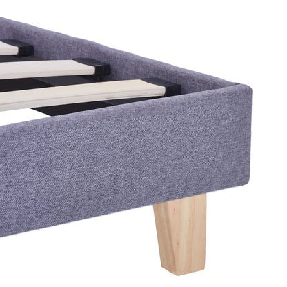 Bed Frame Light Grey Fabric Double
