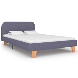 Bed Frame Light Grey Fabric King