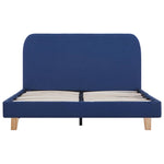 Bed Frame Blue Fabric King Single