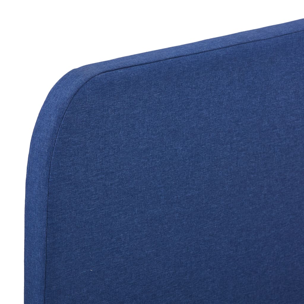 Bed Frame Blue Fabric Double