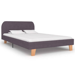 Bed Frame Taupe Fabric Double