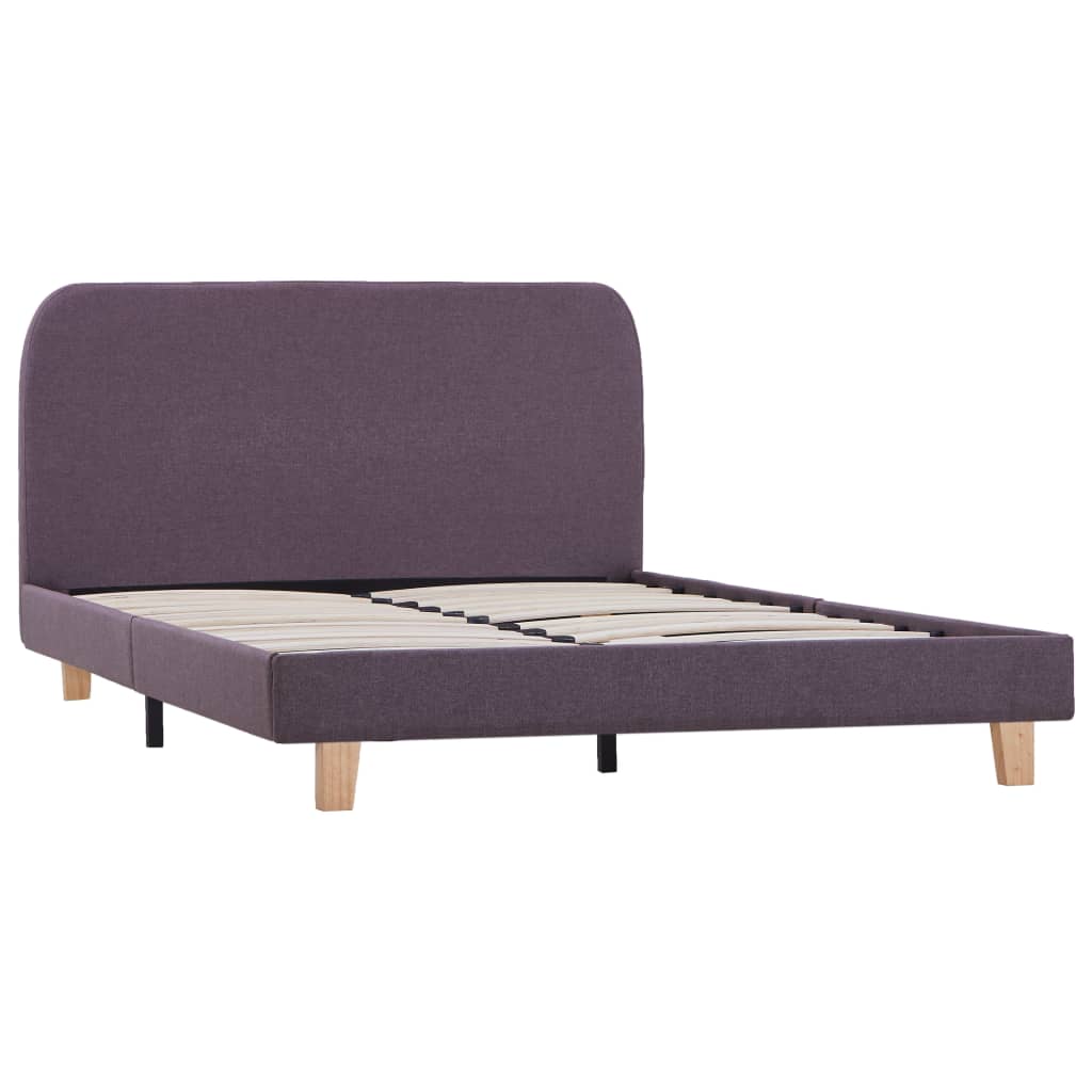 Bed Frame Taupe Fabric Double