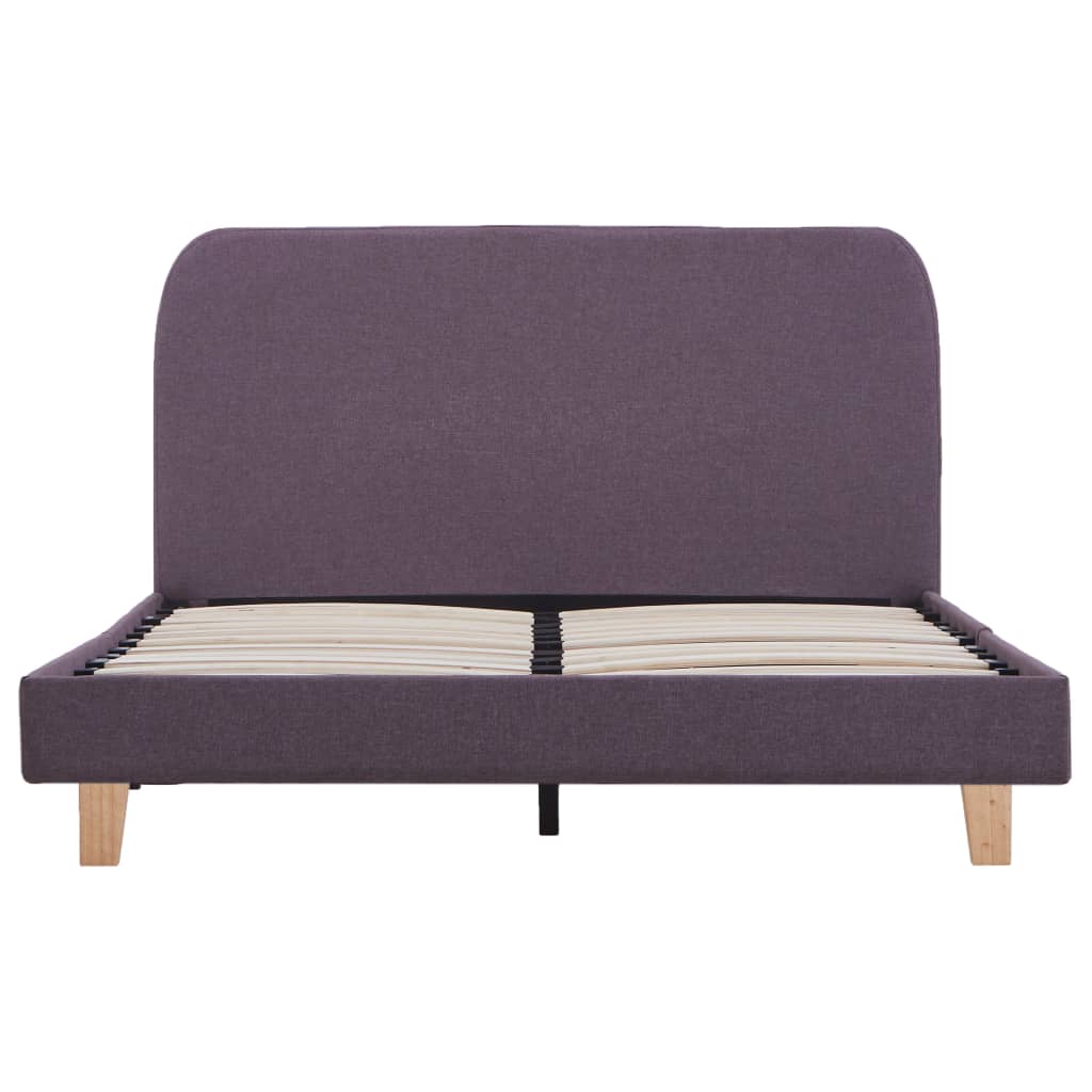 Bed Frame Taupe Fabric Double