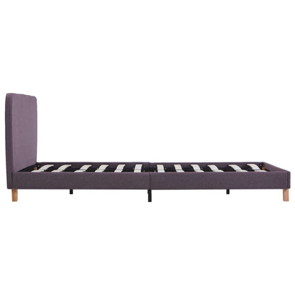 Bed Frame Taupe Fabric Double