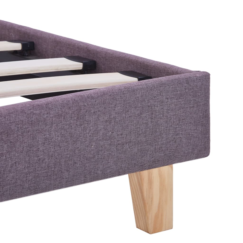 Bed Frame Taupe Fabric Double