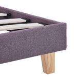 Bed Frame Taupe Fabric Double