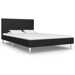 Bed Frame Black Fabric Double