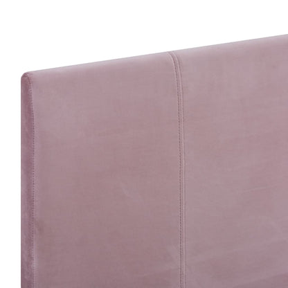 Bed Frame Pink Fabric Double