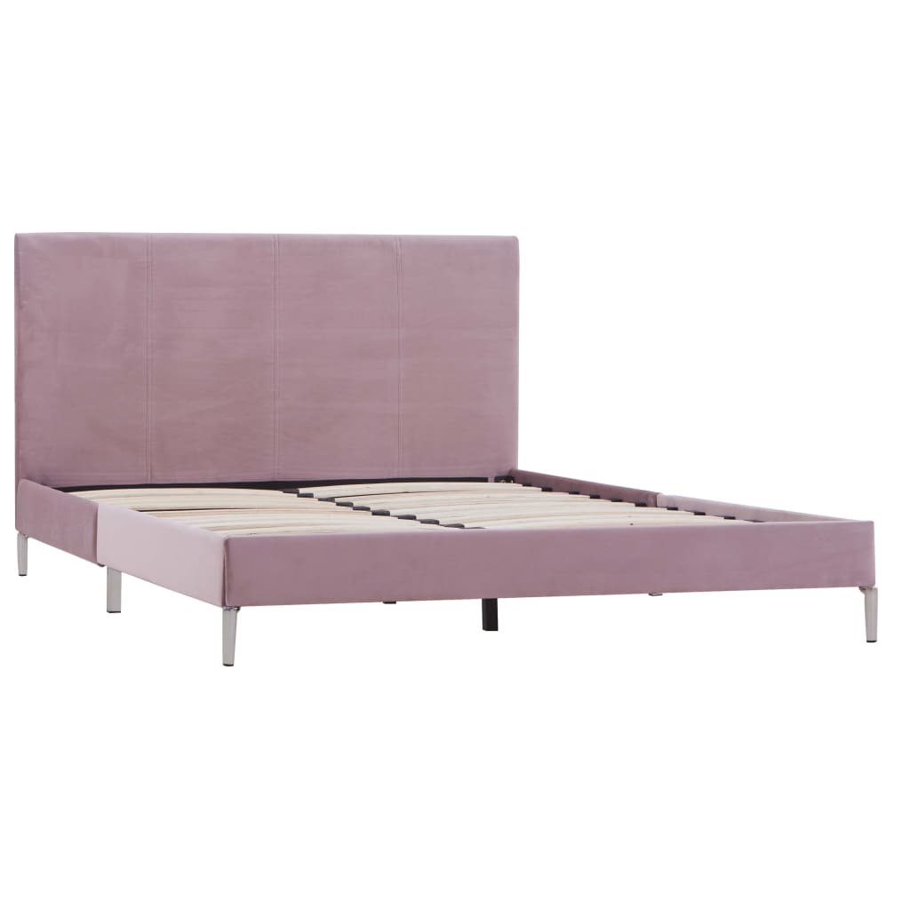 Bed Frame Pink Fabric King