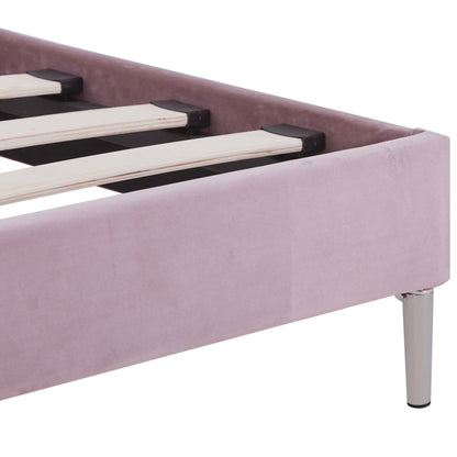 Bed Frame Pink Fabric King
