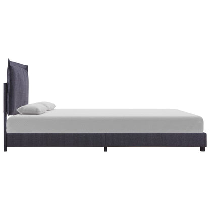 Bed Frame Dark Grey Fabric King Single