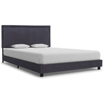 Bed Frame Dark Grey Fabric Double