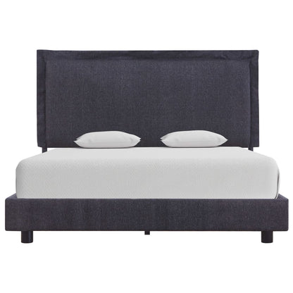 Bed Frame Dark Grey Fabric Double