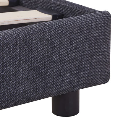 Bed Frame Dark Grey Fabric Double