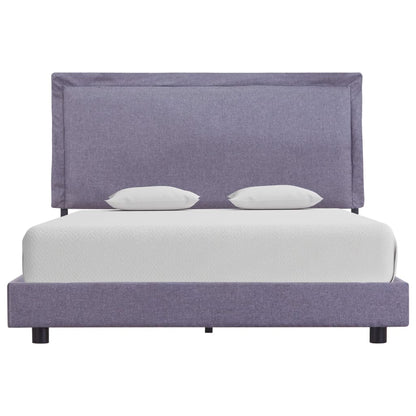 Bed Frame Light Grey Fabric Double