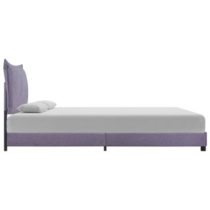 Bed Frame Light Grey Fabric Double
