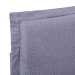 Bed Frame Light Grey Fabric Double