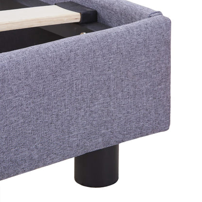 Bed Frame Light Grey Fabric Double