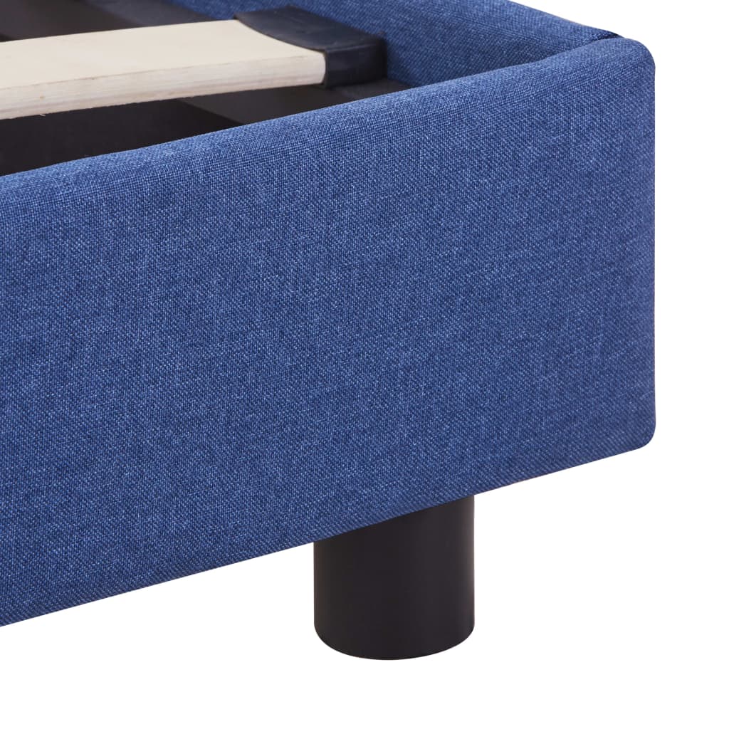 Bed Frame Blue Fabric Queen