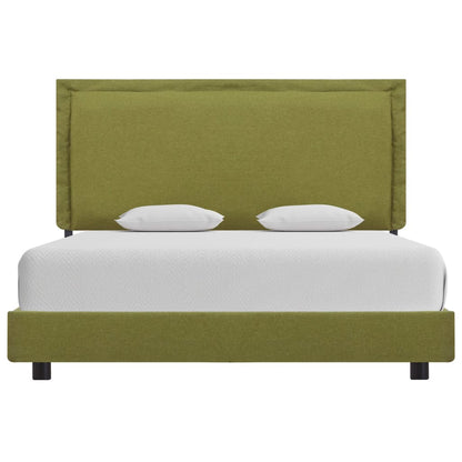 Bed Frame Green Fabric Double