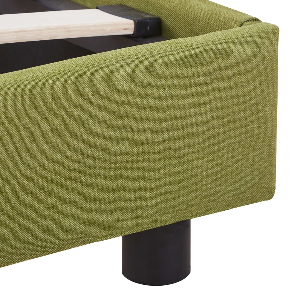 Bed Frame Green Fabric Double