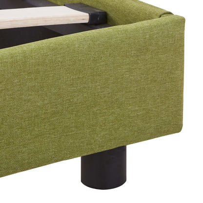 Bed Frame Green Fabric Double