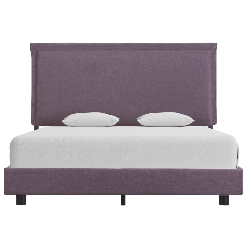 Bed Frame Taupe Fabric Queen