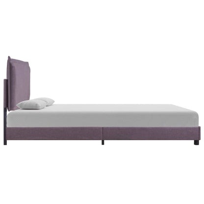 Bed Frame Taupe Fabric Queen