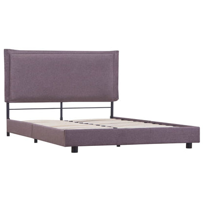 Bed Frame Taupe Fabric Queen
