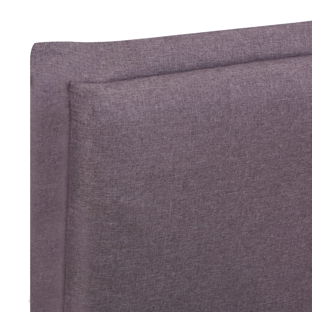 Bed Frame Taupe Fabric Queen