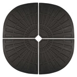 Umbrella Weight Plates 4 pcs Black Fan-shaped 56 kg